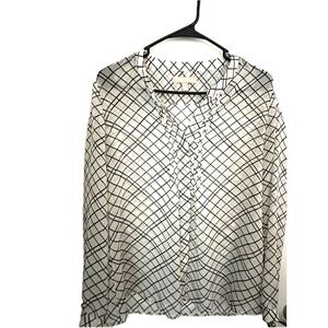 Banana Republic Black and White Blouse